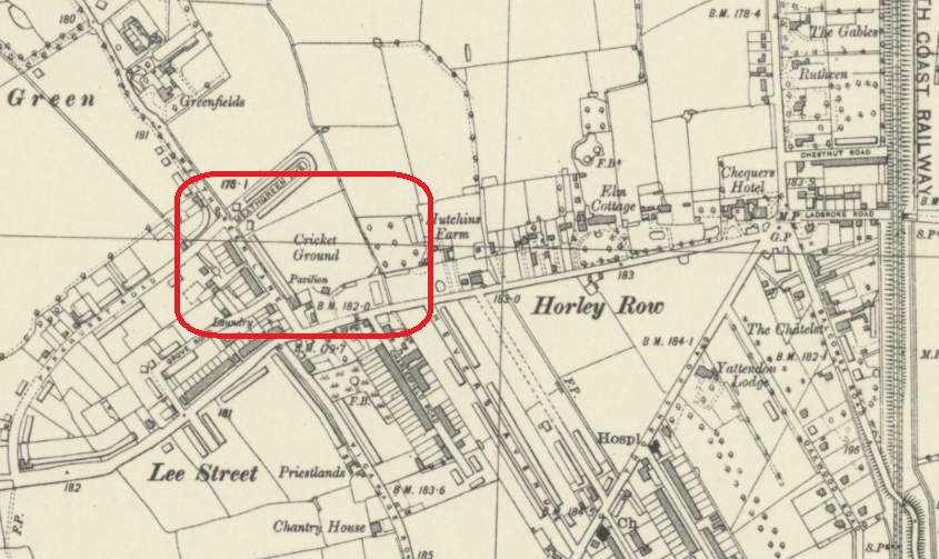 Horley - Cricket Ground : Map credit National Library of Scotland